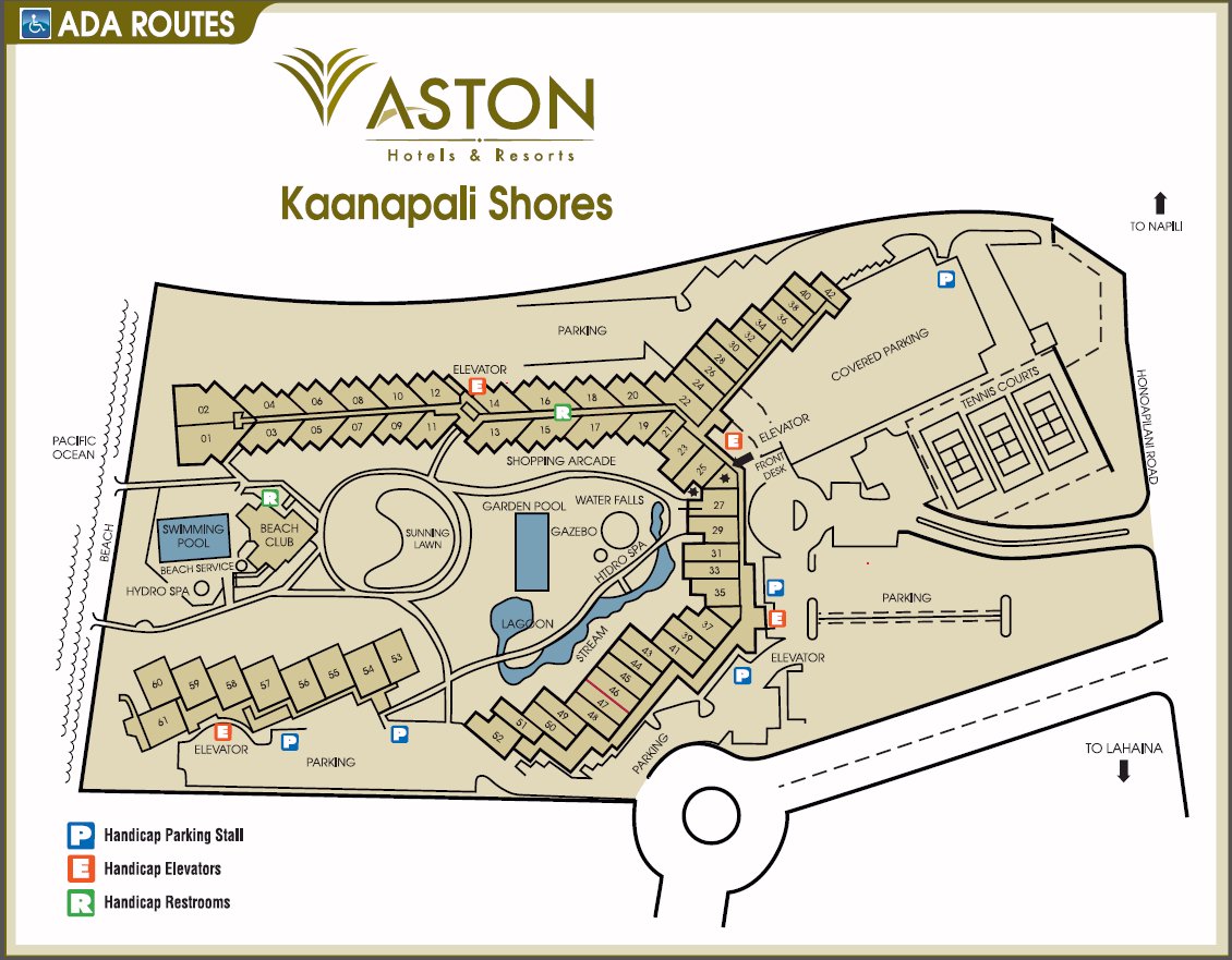Map Layout Aston Kaanapali Shores