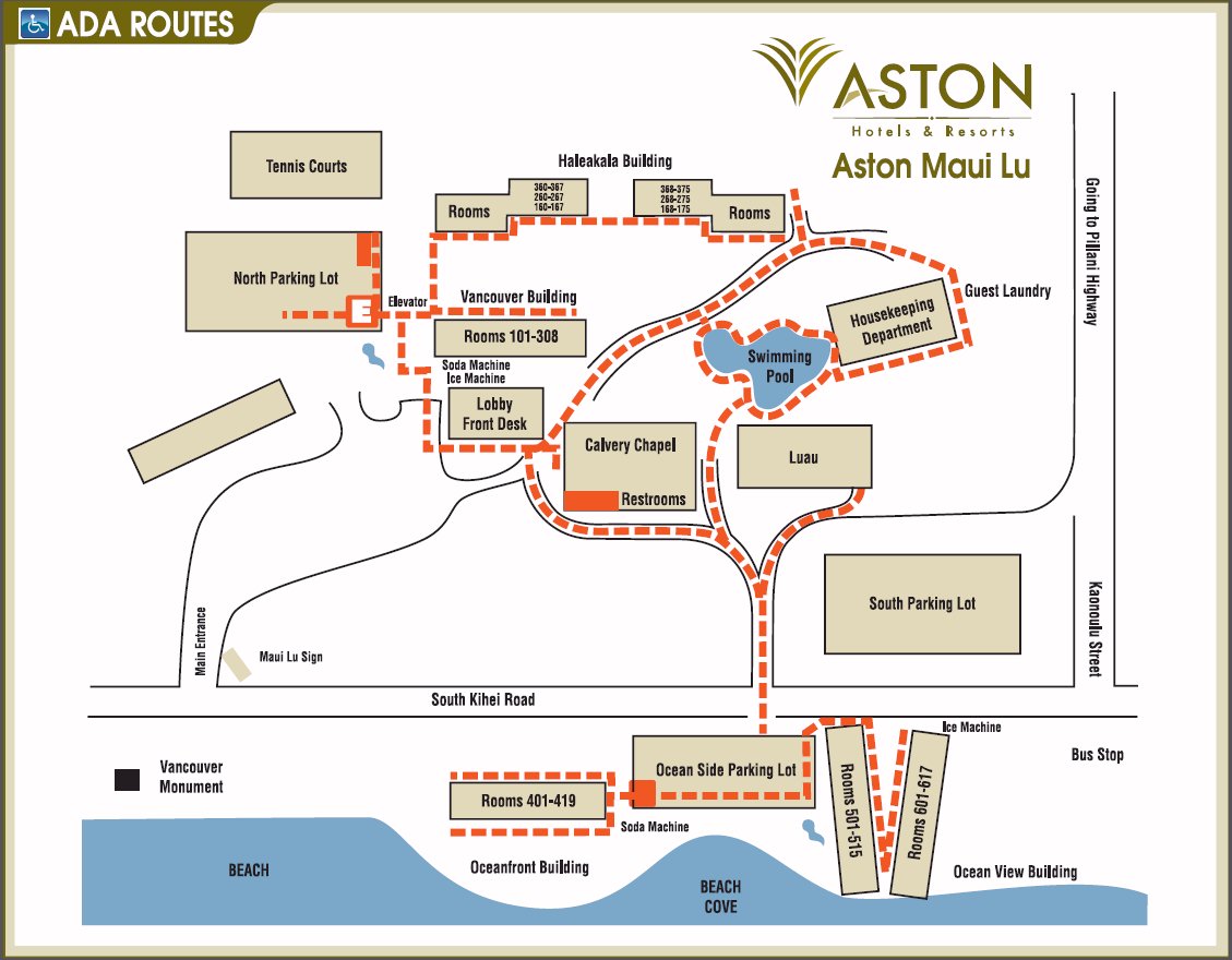 Map Layout Aston Maui Lu Resort