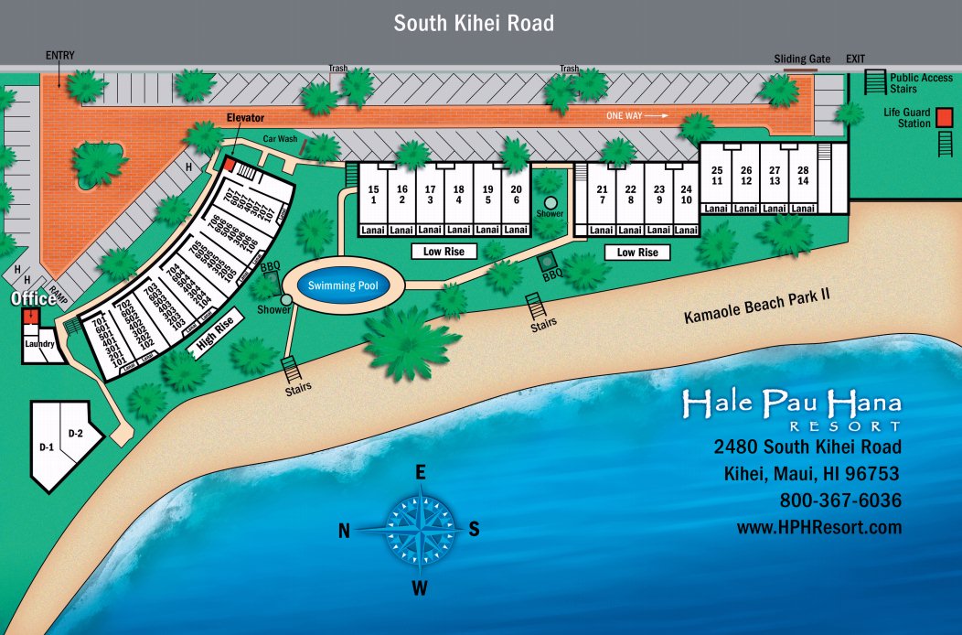 Map Layout Hale Pau Hana Resort