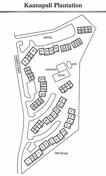 Map Layout Kaanapali Plantation