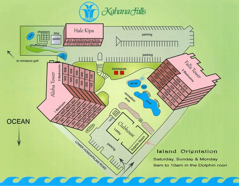 Map Layout Kahana Falls