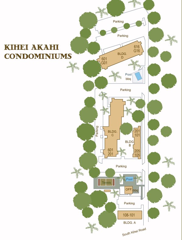 Map Layout Kihei Akahi