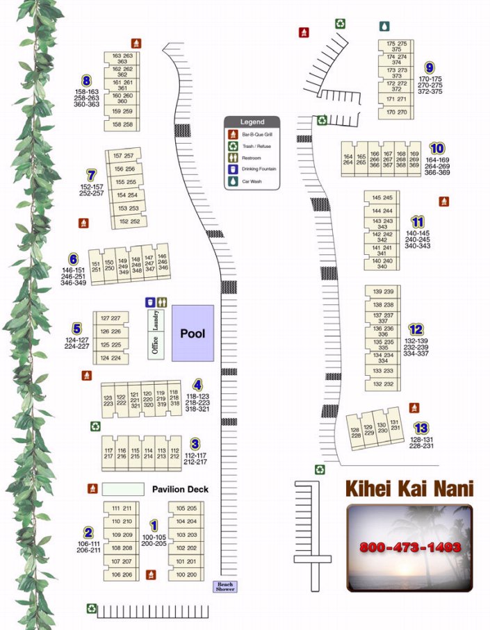 Map Layout Kihei Kai Nani