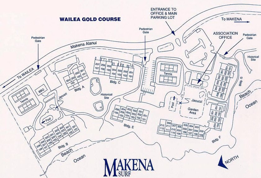 Map Layout Makena Surf