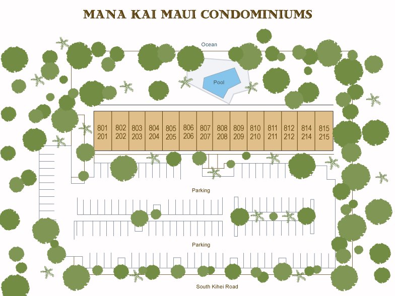 Map Layout Mana Kai Maui