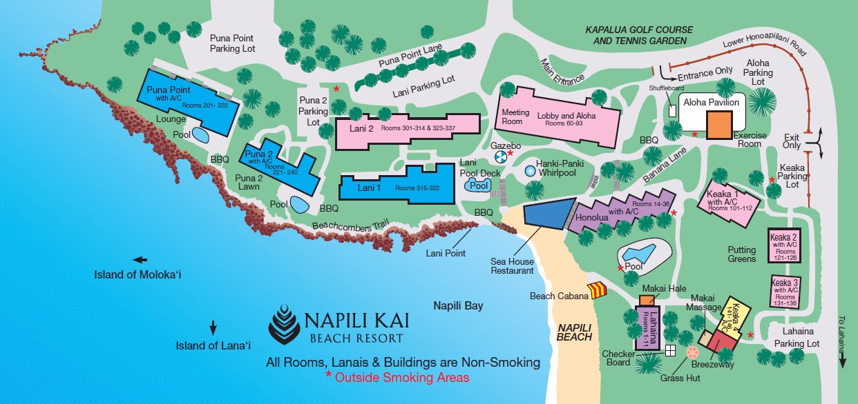 Map Layout Napili Kai Beach Resort