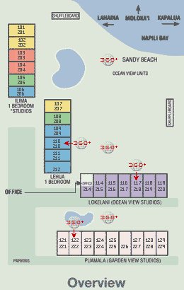 Map Layout Napili Surf Beach Resort