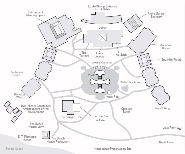 Map Layout Ritz-Carlton Kapalua