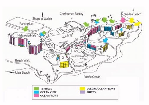 Map Layout Wailea Beach Marriott Resort & Spa