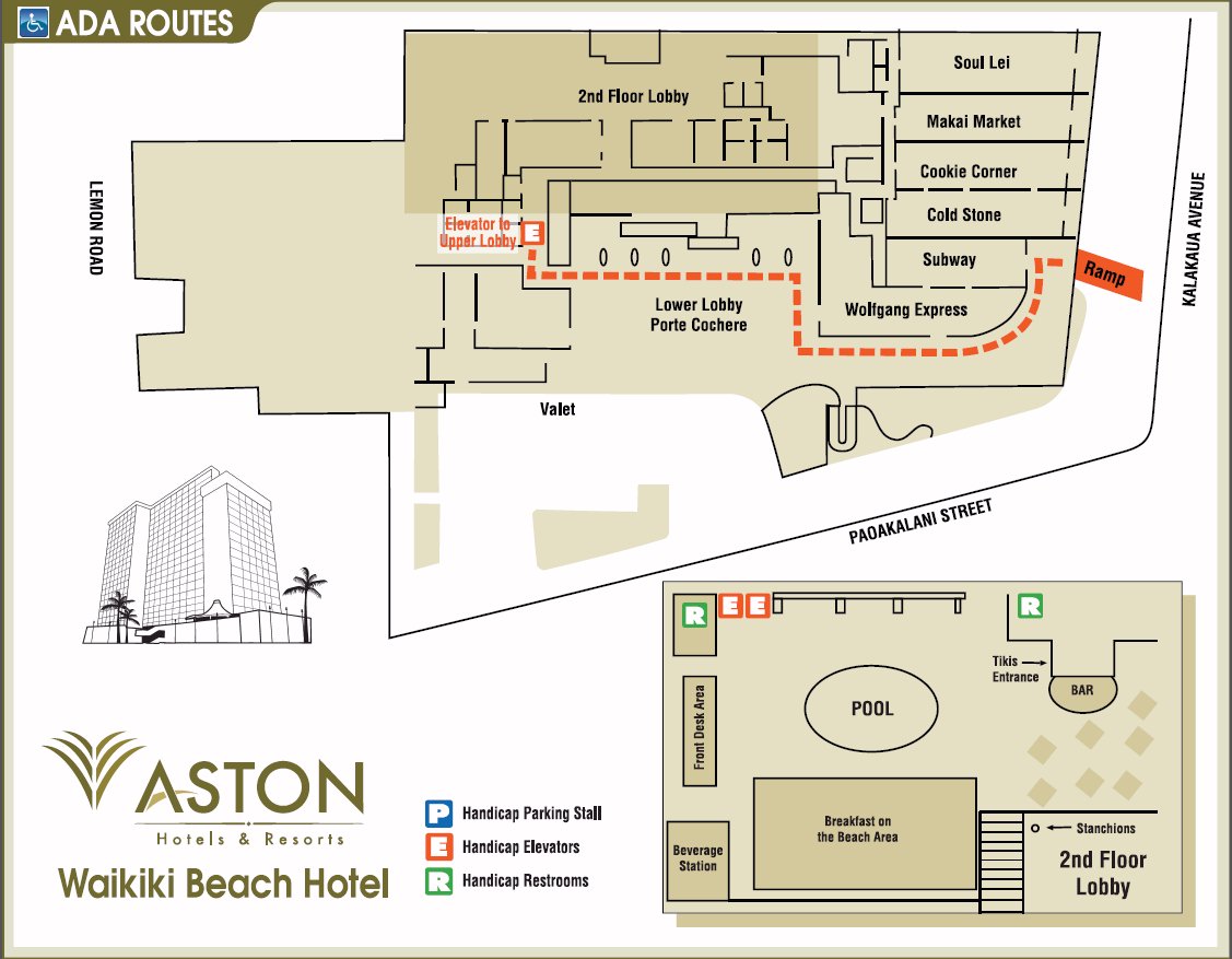 Map Layout Aston Waikiki Beach Hotel