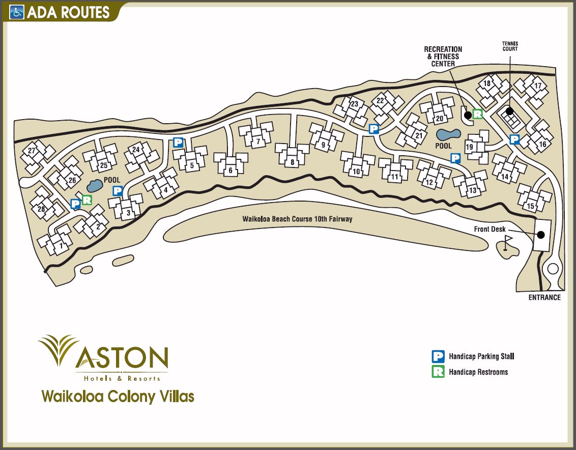 Map Layout Aston Waikoloa Colony Villas