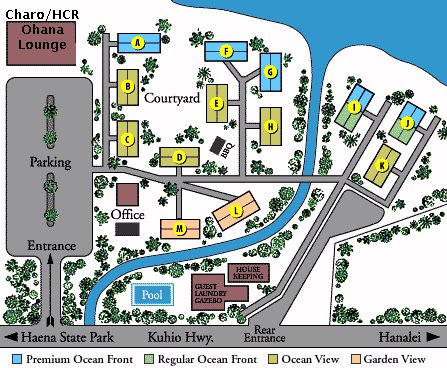 Map Layout Hanalei Colony Resort