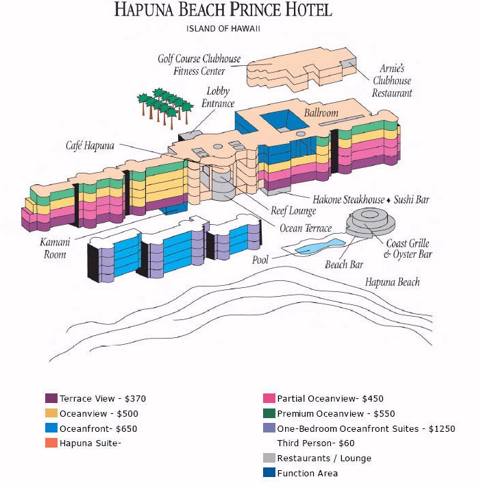 Map Layout Hapuna Beach Prince Hotel