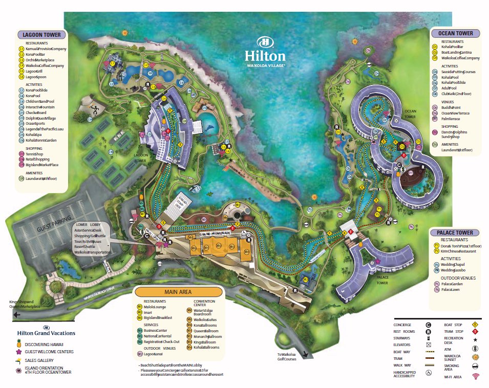 Map Layout Hilton Waikoloa Village