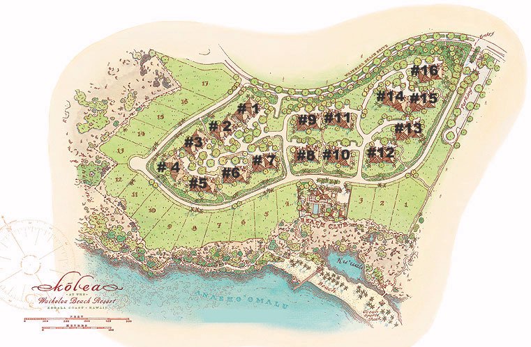 Map Layout Kolea at Waikoloa Beach Resort