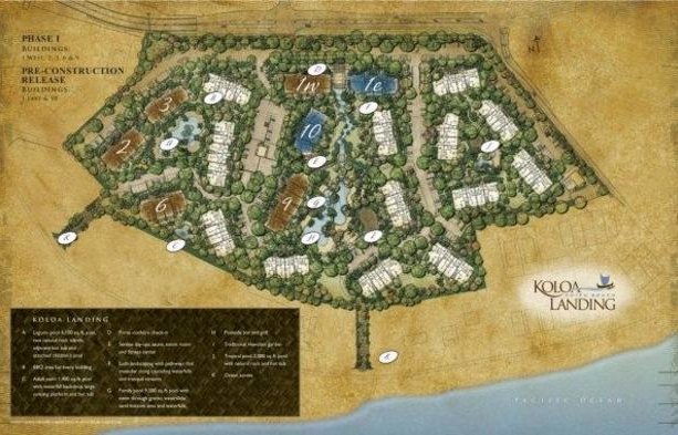 Map Layout Koloa Landing at Poipu Beach Wyndham Grand Resort