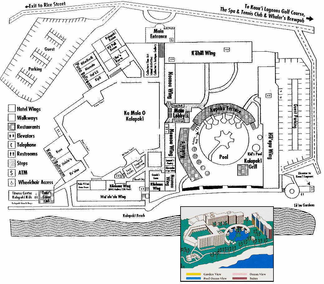Map Layout Marriott Kauai Resort