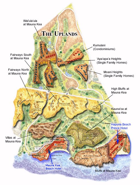 Map Layout Mauna Kea Beach Hotel