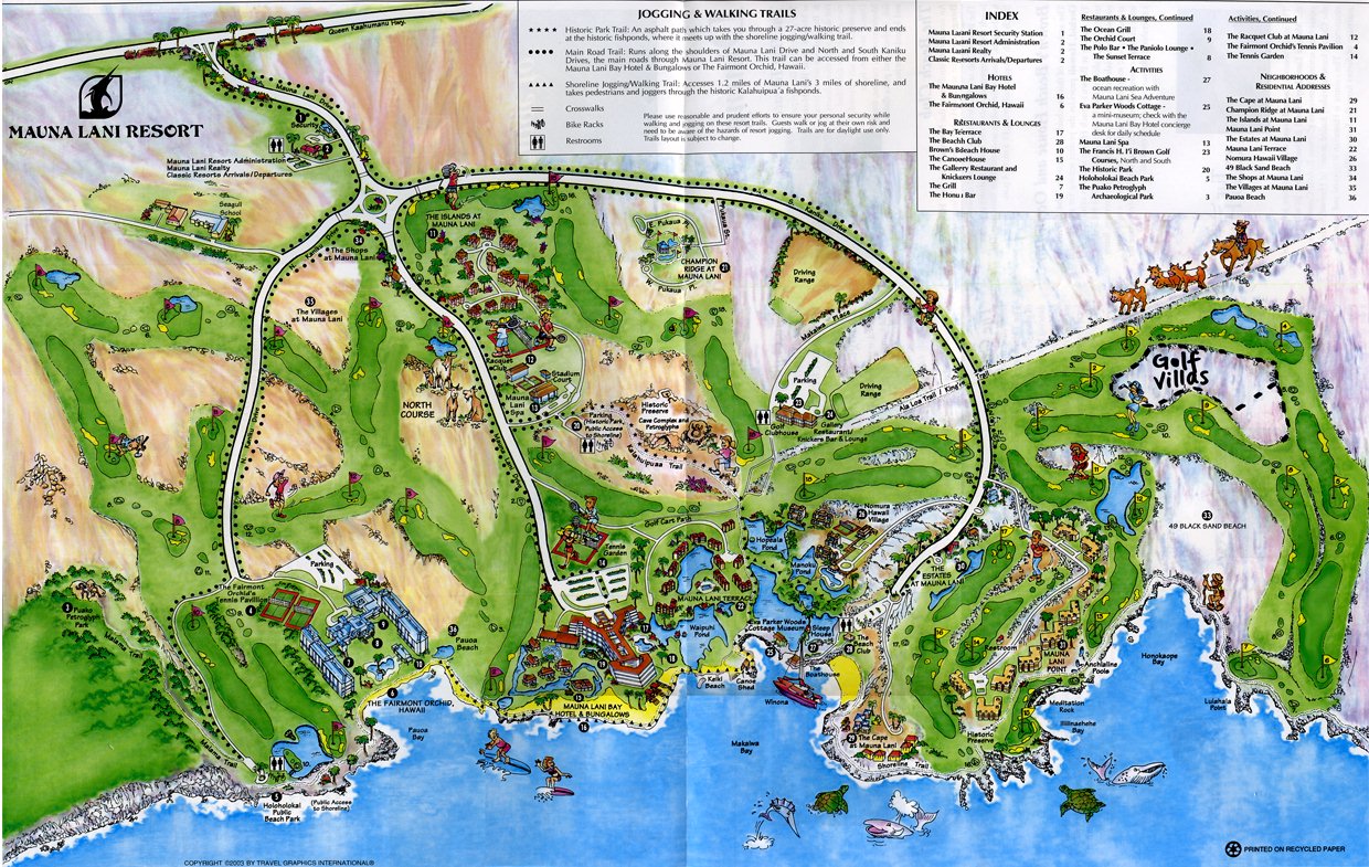 Map Layout Mauna Lani Resort