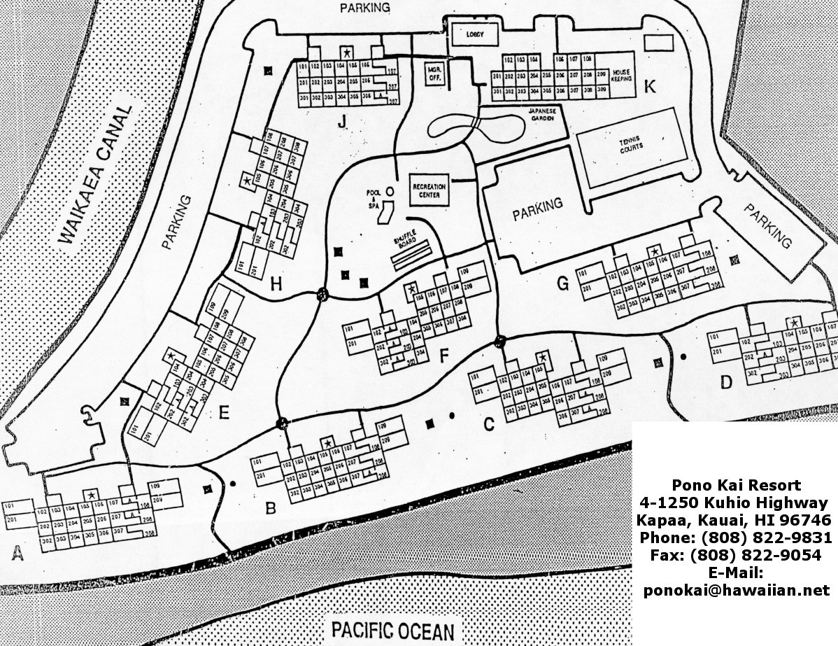 Map Layout Pono Kai Resort