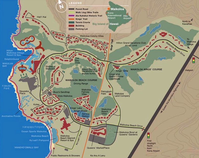 Map Layout Waikoloa Beach Resort
