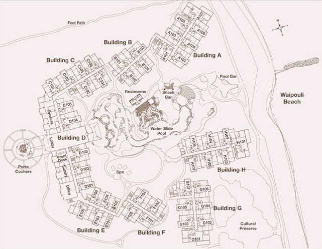 Map Layout Waipouli Beach Resort