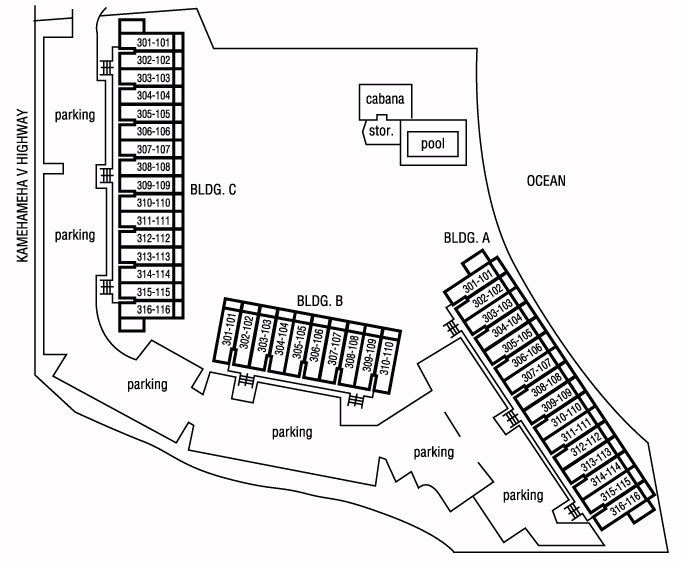 Map Layout Wavecrest Resort Condominiums